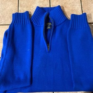 Ralph lauren polo sweater.  youth extra large.  royal blue
